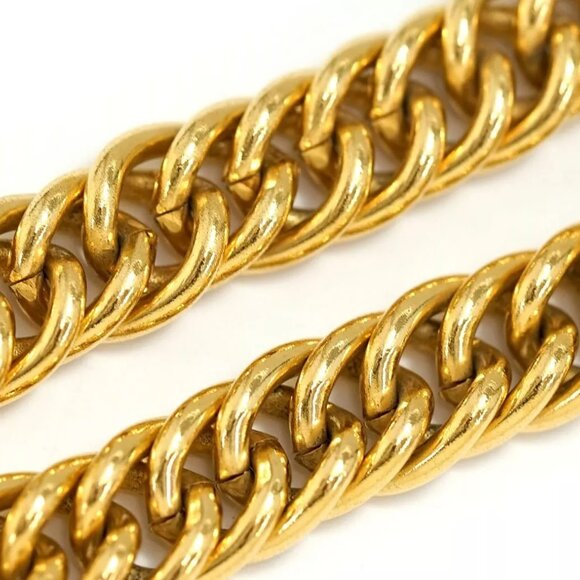 CHANEL 31 RUE CAMBON PARIS Coin Choker Necklace 16" Gold Tone #26244 - Picture 15 of 16